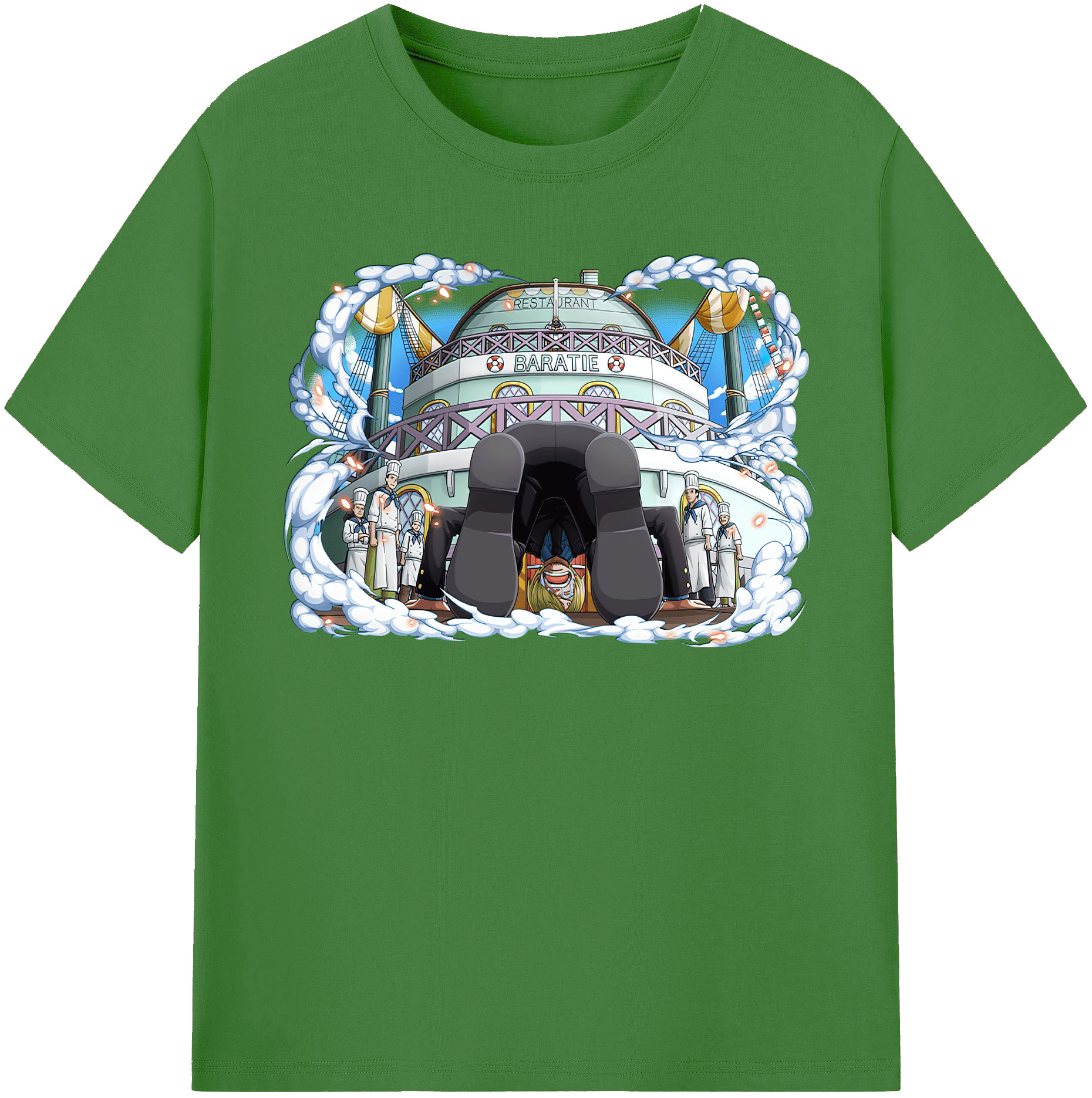 （画像用） ワンピース サンジ ONE PIECE Sanji レディースカジュアルプリントTシャツ（綿100％）